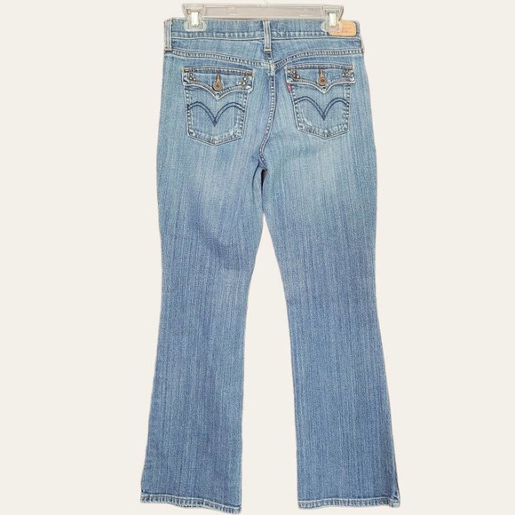 Levi's 515 Boot Cut Ankle Med Wash Lightly Distressed Jeans 6S - Picture 4 of 7